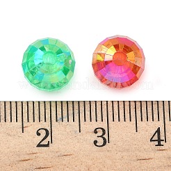 透明なアクリルビーズ  ラウンド  多面カット  ミックスカラー  9.5mm  穴：2.4mm  約1219個/500g&nbsp;OACR-P031-02M