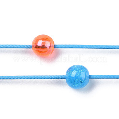 韓国のワックスポリエステルコード  ディープスカイブルー  1mm  約85ヤード/ロール&nbsp;YC1.0MM-14