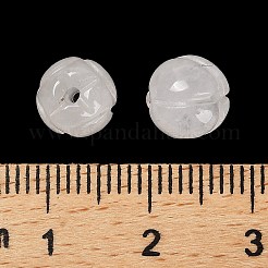 天然の翡翠彫刻ビーズ  花  8x7mm  穴：1.2mm&nbsp;G-K349-01B