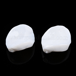 手作りランプワークビーズ  葉  ミックスカラー  14~18.5x13.5~15x3.5~6mm  穴：1.2~1.8mm&nbsp;LAMP-T011-17