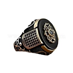 ラインストーン付き合金指輪  オーバル  ゴールドカラー  ゴールドカラー  usサイズ13（22.2mm）&nbsp;FS-WGE36E4-06