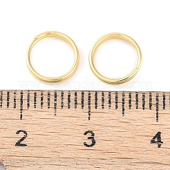 真鍮スプリットリング  ダブルループ丸カン  18KGP本金メッキ  8x1.5mm  内径：6.5mm  単線：0.7mm&nbsp;KK-N254-44B-G