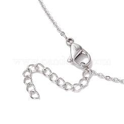 6個 6スタイル 201ステンレススチール 3ハート スノーフレーク フラワー スター ペンダントネックレス  304ステンレススチールアズキチェーン付き  ステンレス鋼色  16.06インチ（40.8cm）  1個/スタイル&nbsp;NJEW-JN05195