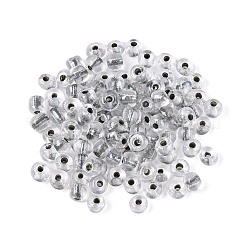 ガラスシードビーズ  紫外線反応性ビーズ  色が変わるビーズ  ロンデル  濃いグレー  4~5x3~4mm  穴：1~1.2mm  約6428個/ポンド&nbsp;SEED-T007-10B