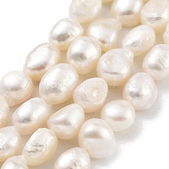 天然養殖淡水パールビーズ連売り  研磨両側  グレード2a+  古いレース  8~9mm  穴：0.5mm  約19個/連  6.89''（17.5センチメートル）&nbsp;PEAR-P062-26B