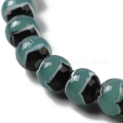 手作りランプワークビーズ連売り  ラウンド  士官候補生ブルー  12mm  穴：1.8mm  約42~45個/連  18.50''~20.87''（47~53センチメートル）&nbsp;LAMP-P062-02E