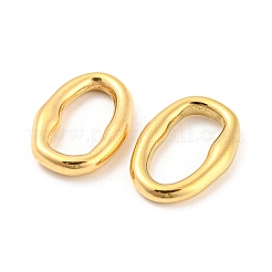 304ステンレススチールリンクリング  不規則な楕円形  18KGP本金メッキ  19.5x13.5x3.5mm  内径：15x7mm&nbsp;STAS-I202-07G
