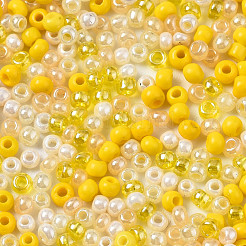 ガラスラウンドシードビーズ  丸い穴  混合スタイル  カラフル  2~2.5x1.5~2mm  穴：0.8mm  約450g /ポンド&nbsp;SEED-S057-R-005