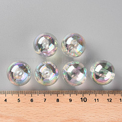 透明なアクリルビーズ  ABカラーメッキ  ラウンド  透明  20x19mm  穴：3mm  約111個/500g&nbsp;MACR-S370-B20-205