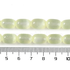 天然セレナイトビーズ連売り  染め  ドラム  シャンパンイエロー  12x8mm  穴：1.2mm  約32個/連  15.43''（39.2センチメートル）&nbsp;G-F750-15