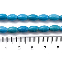 合成ハウライトビーズ連売り  ライス  染め  8x5mm  穴：1.2mm  約50個/連  16.14インチ（41cm）&nbsp;G-F783-B01-01