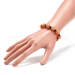 子供のためのスポーツ テーマ アクリル ビーズ ストレッチ ブレスレット  ミックスカラー  内径：1-5/8インチ（4.2cm）&nbsp;BJEW-JB08550