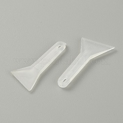 プラスチックハーブグラインダークリーニングツール  花粉スクレーパー  グラインダー花粉シャベルスクープ  透明  27x12x2mm  穴：1.5x0.9mm&nbsp;AJEW-WH0329-44