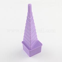 4PCS /セットプラスチックボーダーバディクイリング塔は、DIYのペーパークラフトをセッティング  紫色のメディア  80~110x33~34x33~34mm&nbsp;DIY-R023-12