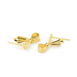 925スターリングシルバーアイスピック・ピン・ベイル  18KGP本金メッキ  10x6x4mm  内径：5x5mm  ピン：0.7mm&nbsp;STER-Z001-018G