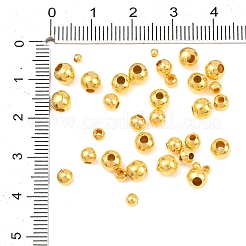 アイアン製スペーサービーズ  ラウンド  ゴールドカラー  2~5mm  穴：1~2mm&nbsp;IFIN-X0003-G