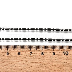 2mm 201ステンレススチールコラムボールチェーンネックレス  長持ちメッキ  ラックめっき  ガンメタ色  27.56インチ（70cm）&nbsp;NJEW-C097-01B