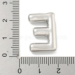 ラックメッキ真鍮チャーム  長持ちメッキ  鉛フリー＆カドミウムフリー  レターチャーム  文字e  21.5x14.5x5mm  穴：3x1.5mm&nbsp;KK-R143-21P-E