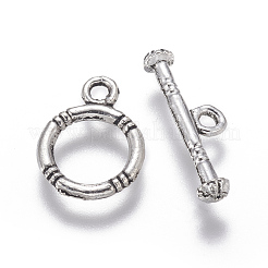 合金リングマンテル  アンティークシルバー  リング：16x12x2mm  穴：2mm  バー：20x7x2mm  穴：2mm&nbsp;PALLOY-J154-54AS