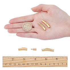 チューブ 304 ステンレススチール バヨネット留め金  イオンプレーティング（ip）  ジュエリーパーツ  ゴールドカラー  28x5.5mm  穴：4mm  5セット /箱&nbsp;STAS-UN0007-85G