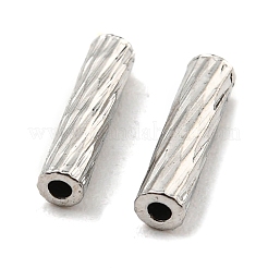 変色しない304ステンレススチールチューブビーズ  コラム  ステンレス鋼色  8x2mm  穴：0.8mm&nbsp;STAS-G310-37B-P