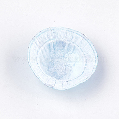 ベルベットの帽子の装飾  DIYクラフト装飾  印刷された水玉模様  空色  48~50x17~18mm  約100個/袋&nbsp;AJEW-T004-01C
