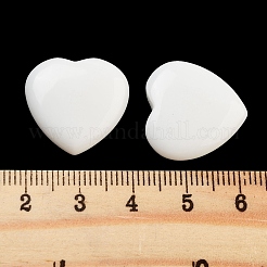 ハート磁器の心配石  不安を癒す親指の石  ホワイト  19.5~20.5x20~20.5x5.8~6.8mm&nbsp;G-C134-06A-28