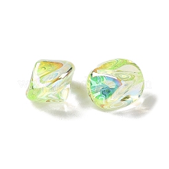アクリルビーズ  イミテーションバロックパールスタイル  塊  淡緑色  12x10.5x10.5mm  穴：1.3mm&nbsp;PACR-C008-01C