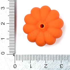 かぼちゃの食品グレードシリコンフォーカルビーズ  DIYネックレスの製作  オレンジ  17.5x25.5x25.5mm  穴：2.5mm&nbsp;SIL-Q030-06A