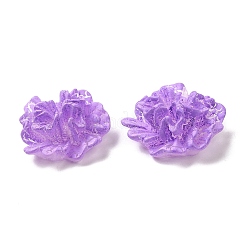 オペーク樹脂カボション  花  暗い蘭  23x24.5x11mm&nbsp;RESI-E049-03B