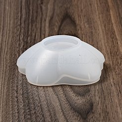 DIYフラワーディッシュトレイシリコンモールド  レジン型  UVレジン用  エポキシ樹脂工芸品作り  ホワイト  79x89x31mm&nbsp;DIY-C056-08