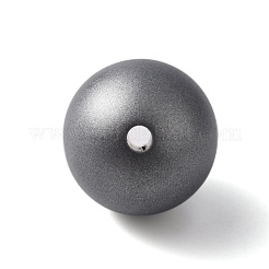 食品グレードの環境に優しいシリコーンビーズ  ラウンド  グレー  15mm  穴：2mm&nbsp;SIL-WH0001-36A