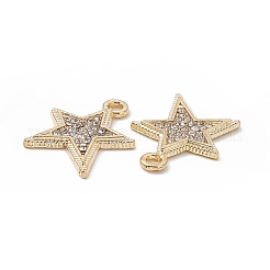 合金クリスタルラインストーンペンダント  スターのチャーム  ライトゴールド  19x15x2mm  穴：1.8mm&nbsp;FIND-C019-48KCG