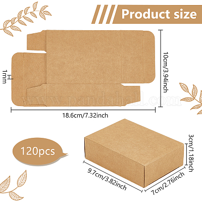 クラフト紙メーラーボックス  配送ボックス  長方形  バリーウッド  9.7x7x3cm&nbsp;CON-WH0093-09-1
