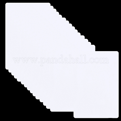 プラスチックシート28枚  長方形  ホワイト  85.5x54x0.5mm&nbsp;DIY-CP0013-25B-1
