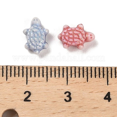 プラスチックビーズ  クラフトビーズ  カメ  ミックスカラー  9.5x6.5x4mm  穴：1.8mm  2941個/ 500g&nbsp;KY-B004-05A-1