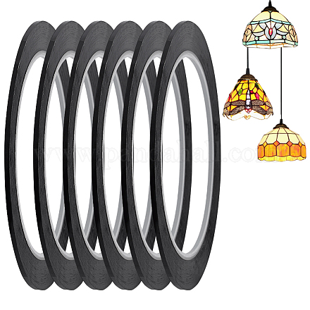 66mペット粘着テープ  ブラック  2mm&nbsp;AJEW-WH0481-171C-1