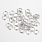 Iron Open Jump Rings, Round, Platinum, 4x0.7mm, 21 Gauge, Inner Diameter: 2.6mm, about 25000pcs/1000g