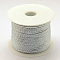 Nylon Braided Cord, Light Grey, 1.0mm, about 49.21 yards(45m)/roll