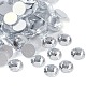 フラットバックガラスラインストーン  グレードA  バックメッキ  多面カット  半円  クリスタル  8~8.3mm  約144個/袋&nbsp;RGLA-C002-SS40-001-1