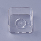 プラスチック製のキャンドルカップ  正方形  透明  38x38x18.5mm  内径：37mm&nbsp;LS-AJEW-WH0096-55-1