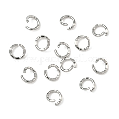 304ステンレススチールオープン丸カン  ラウンド  ステンレス鋼色  5x0.8mm  20ゲージ  内径：3.5mm