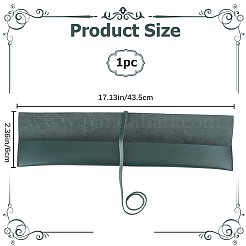 Puレザーバチ収納ポーチ  バチスリーブ  濃い緑  435x60x34mm&nbsp;ABAG-WH0044-27