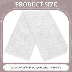 葉柄ポリエステル刺繍アイレットレース生地  DIY衣類アクセサリー用  ホワイト  164x0.05cm&nbsp;DIY-WH0320-67