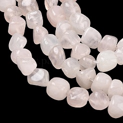 天然石ローズクォーツビーズ連売り  ナゲット  タンブルストーン  6~8.5x6~7.5x5~8mm  穴：0.9mm  約27~35個/連  9.84~11.02''（25~28センチメートル）&nbsp;GG-CBA9392-15