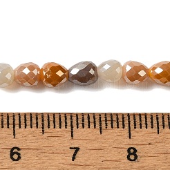 電気メッキガラスビーズ連売り  多面カットティアドロップ  虹メッキ  ペルー  4.5~5x4mm  穴：0.8mm  約100個/連  18.31~18.70''（46.5~47.5センチメートル）&nbsp;GLAA-B013-01G