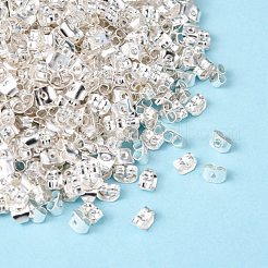 鉄摩擦ピアスキャッチ  銀  5x3.5mm  穴：0.7~0.9mm&nbsp;IFIN-E012-S