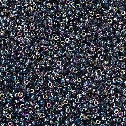 MIYUKIラウンドロカイユビーズ  日本製シードビーズ  11/0  （rr4572)マジックブルー  2x1.3mm  穴：0.8mm  約5500個/50g&nbsp;SEED-X0054-RR4572