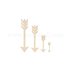 未加工の木材チップ  DIY クラフト ペインティング  矢印  98~327x22~65x4mm  4個/セット&nbsp;DIY-WH0656-19A