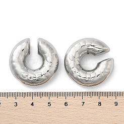 304ステンレススチール製C字型カフイヤリング（女性用）  ステンレス鋼色  30x9.5mm&nbsp;EJEW-M068-07P